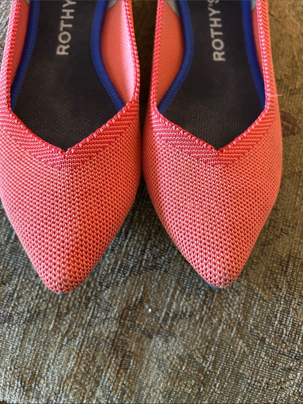 Rothy's Women's Orange Knit Pointed-Toe Flats - Picture 6 of 6